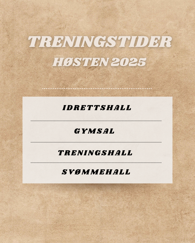 tRENINGSTIDER