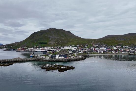 Bilde av Honningsvåg sentrum.