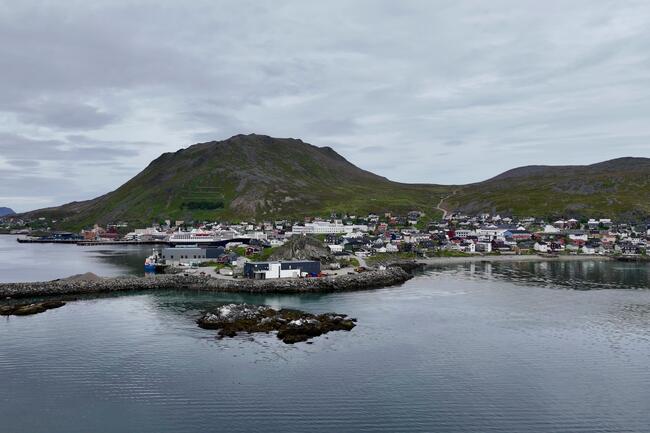 Bilde av Honningsvåg sentrum.