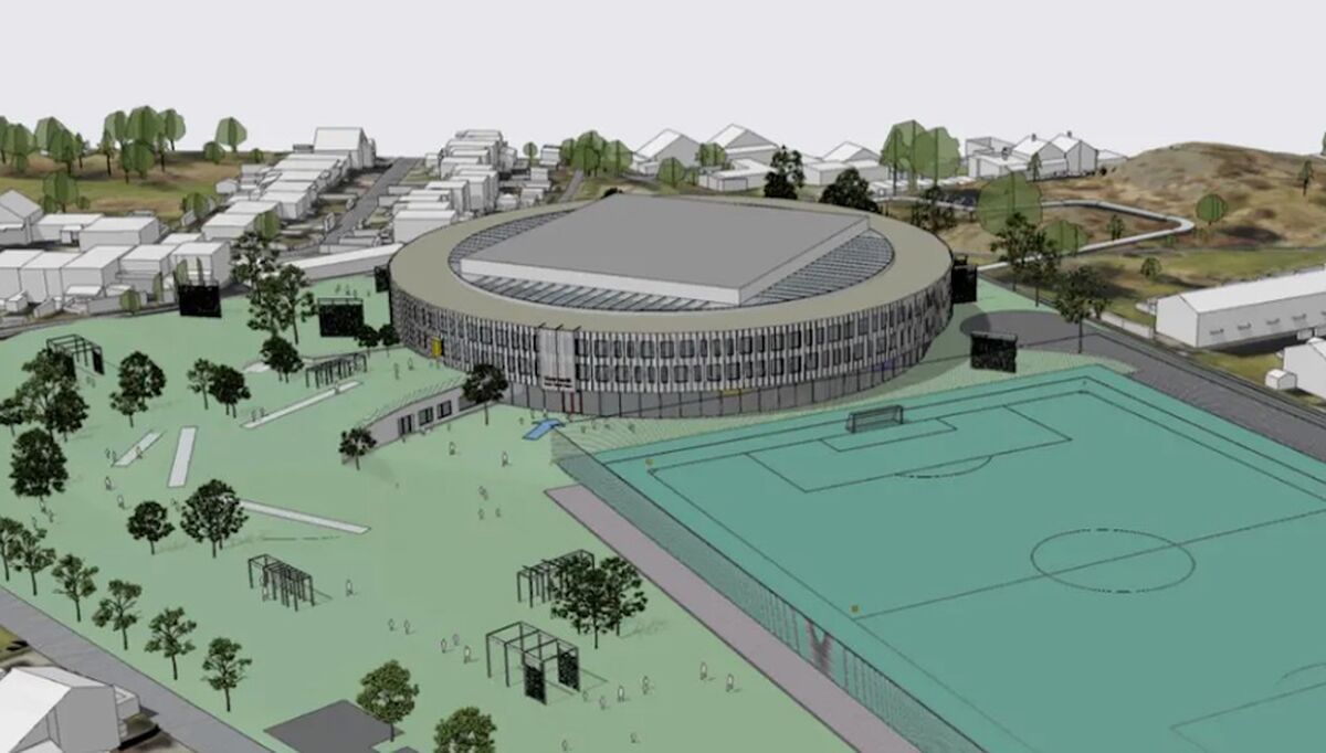 Kvernevik skole - avtale om bygging inngått mellom Backe og Stavanger kommune. Illustrasjon: Bark Arkitekter/Studio HOH