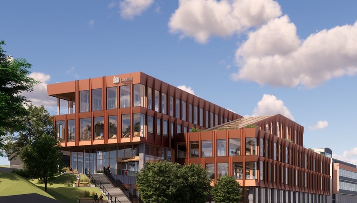 Leardal Medicals nye hovedkontor i Stavanger skal være et fremtidsrettet bygg med lavt utslipp. Illustrasjonsbilde:Snøhetta