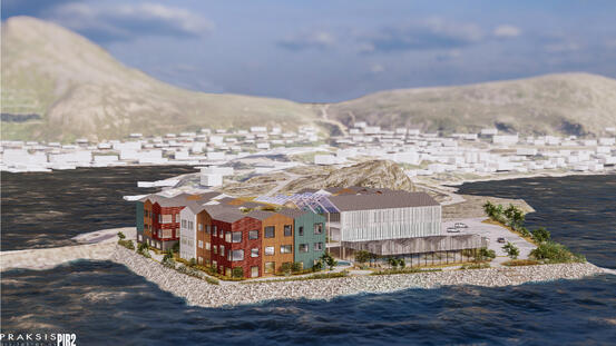 Fasade helsebygg Hovedillustrasjon