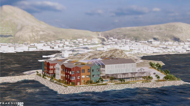 Fasade helsebygg Hovedillustrasjon