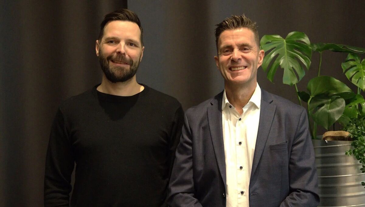 Rune Pettersen er ny regionsdirektør for Service Nord i GK. Her sammen med divisjonsdirektør Service, Per Arve Ekle. Foto: GK