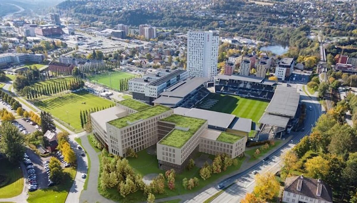 Prosjektet skal styrke Lerkendal som destinasjon og skape et moderne næringsområde tett på NTNUs og SINTEFs kunnskapsmiljøer. Foto: Skanska