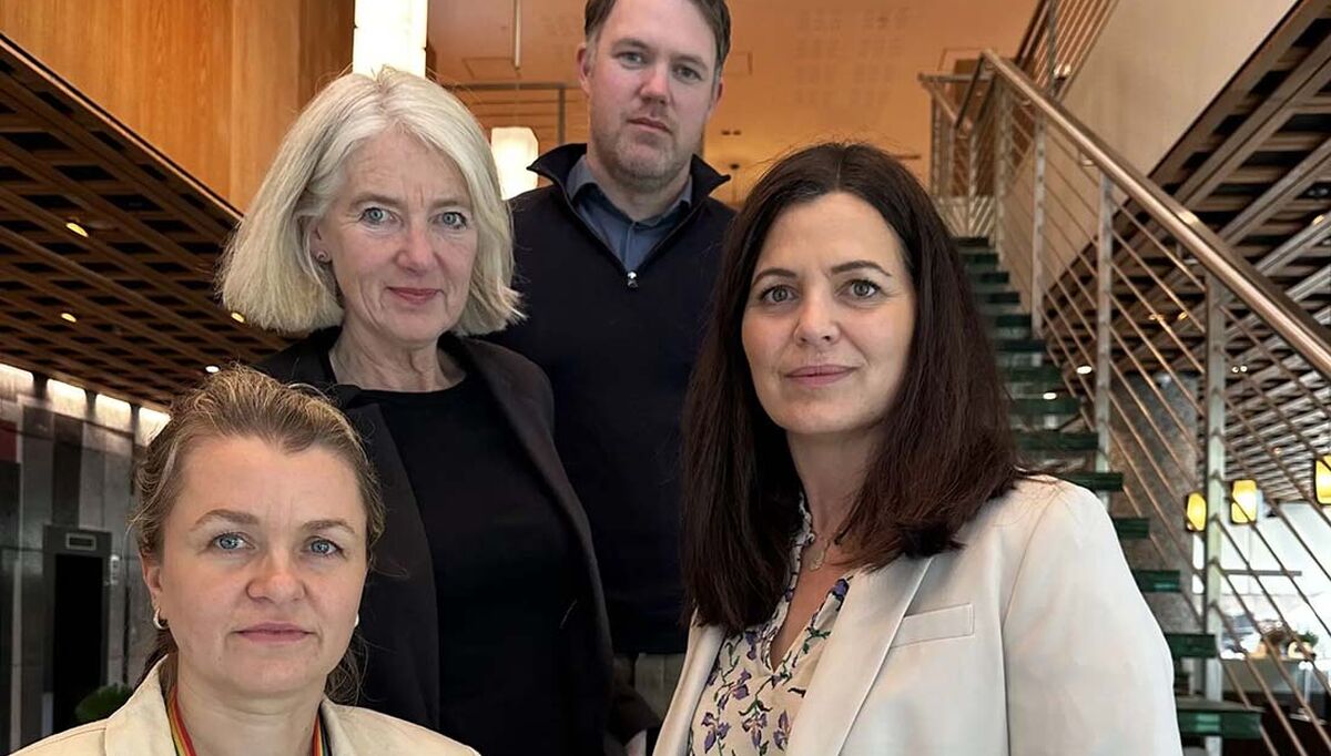 Marius Johannessen i NHO Byggenæringen Håndverk (bakerst), Marianne W. Røiseland i RørNorge, Nina Solli i NHO Byggenæringen og Ane Dyrnes i VBL. Foto: NHO Byggenæringen.